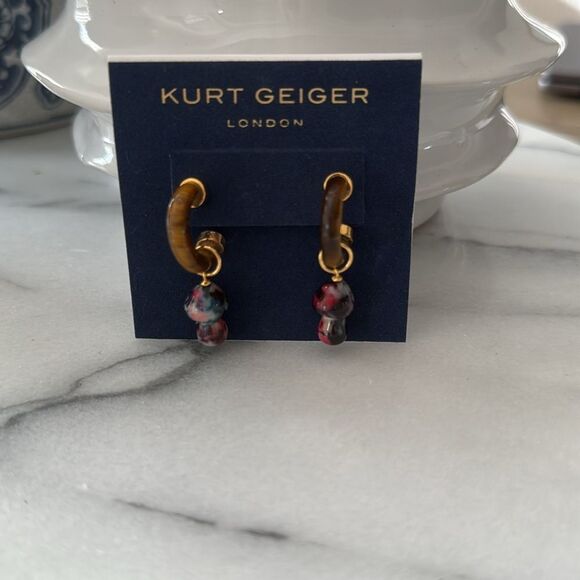NWT Kurt Geiger Mushroom Charm Huggie Hoop - Picture 3 of 5